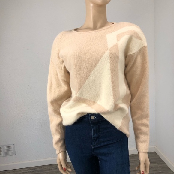 Vintage Outlander cream,beige overside sweater S:L - Picture 3 of 16
